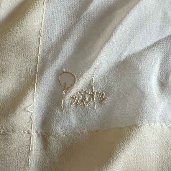 Light Yellow Silk Scarf - Picture 2 of 2